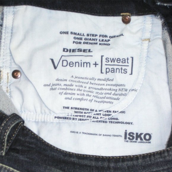 Diesel Grupee Denim Sweat Pant Jeans • 29 - Picture 8 of 10